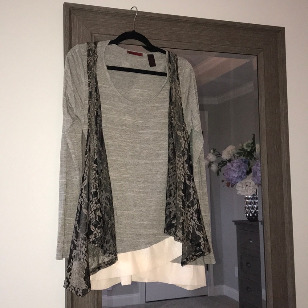Lace Vest - Black/Gray from Buckle by Daytrip